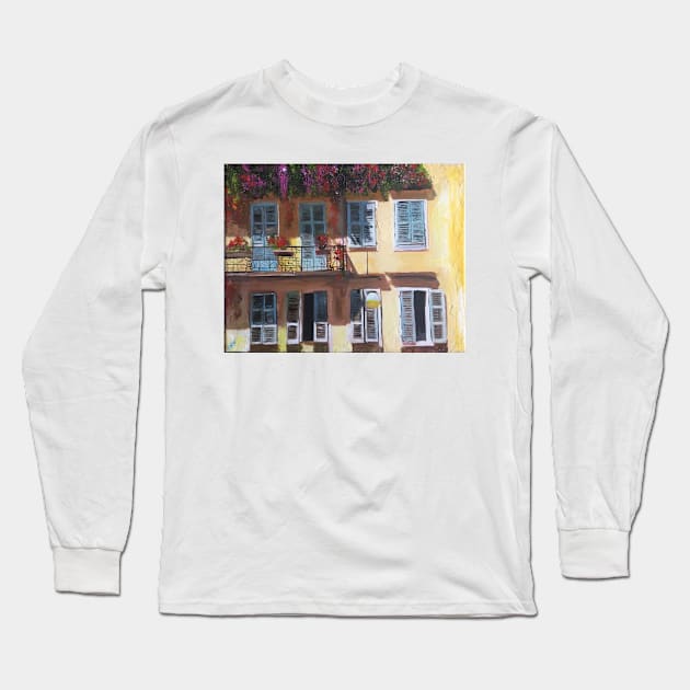 France, Yellow House Long Sleeve T-Shirt by golan22may